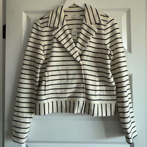 Ann Taylor LOFT Striped Cotton Blazer Jacket – Size S (NWT)